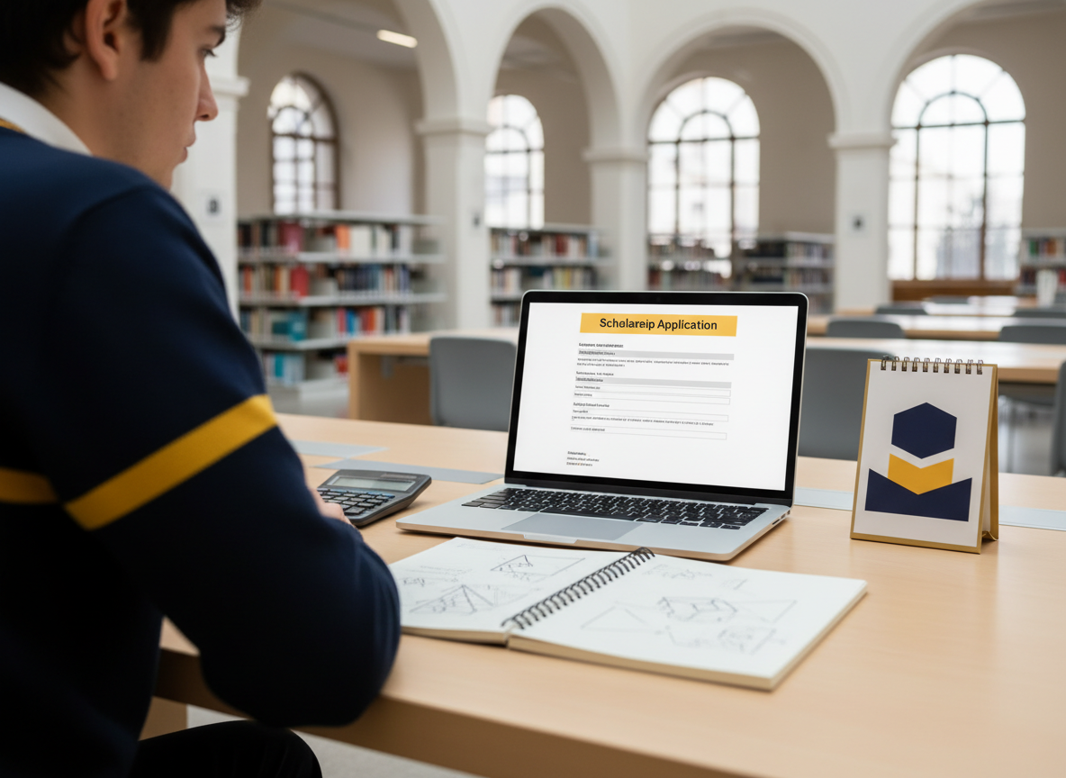 Estudiante universitario revisando en un portátil la solicitud de la beca MEC antes del plazo de septiembre